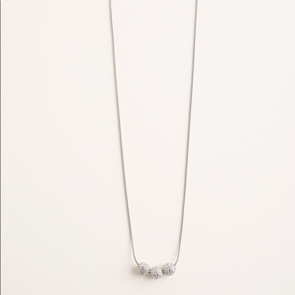Chico’s Convertible Silvertone Fireball Necklace - Picture 10 of 11